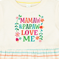 thumbnail image 4 of Inktastic Mamaw and Papaw Love Me Girls Baby Dress, 4 of 5