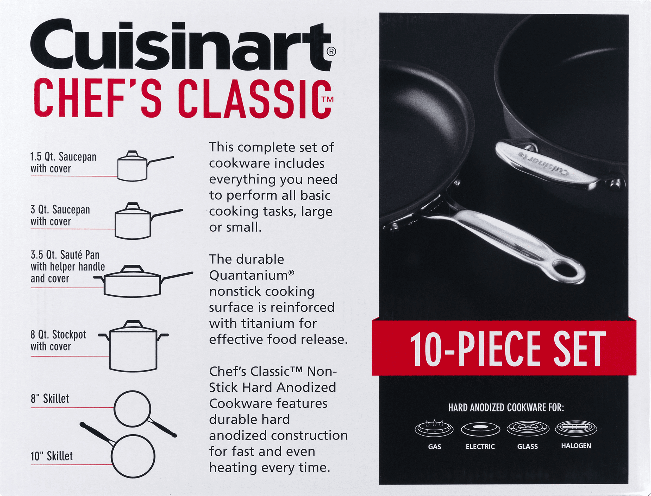 Cuisinart Chef's Classic Nonstick Hard Anodized 2 qt. Pour Saucepan w/ -  Kitchen & Company