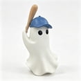 thumbnail image 4 of ZENVIVE Halloween Baseball Ghost Figurines, Wearing Blue Cute Ghost Resin Statue Holding Baseball Bat, Spooky Halloween Decor for Shelf, Mantels, Table Centerpieces Ornament, 4 of 9