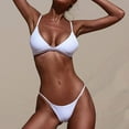 thumbnail image 2 of Miluxas Plus size Swimsuits clearance Women Bikini Print Two-piece Print Swimsuit Beachwear Set White 10(L), 2 of 4