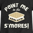 thumbnail image 3 of Instant Message - Point Me To The Smores - Toddler & Youth Girls Short Sleeve Graphic T-Shirt, 3 of 6