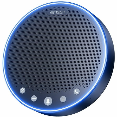 EMEET M3, Zoom Certified Speakerphone, 4 AI Mics, 360° Voice Pickup 18H Talk Time, Connect with Dongle/AUX/USB/Bluetooth5.0, can be Daisy Chained with another M3 covering 20 People in meetings,