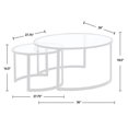 FirsTime & Co. Black Hatfield Nesting Coffee Table 2Piece Set, Glam
