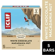 CLIF BAR - White Chocolate Macadamia Nut Flavor - Made with Organic Oats - 9g Protein - Non-GMO - Plant Based - Energy Bars - 2.4 oz. (5 Pack)