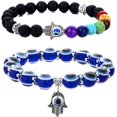 thumbnail image 1 of Evil Eye Bracelets for Women 7 Knot Handmand Lucky Bracelets Adjustable Red Rope String Protection Bracelets for Women Men, 1 of 5