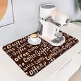 thumbnail image 2 of Coffee Mat Dish Drying Mats: 12x19in Absorbent Rubber Backed Draining Pad – Fits Under Coffee Maker Espresso Machine – Hide Stains Decorative Gift – Essential Kitchen Counter Accessory, 2 of 6