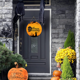 thumbnail image 4 of Letrero de bruja de Halloween colgante de madera, halloween redondo para fiesta familiar de halloween decoración al aire libre Adepaton CPB-CJZ94-3, 4 of 5