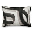 thumbnail image 2 of Creative Products Black Abstract Brushstrokes 14x20 Indoor / Outdoor Pillow, 2 of 3