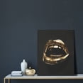thumbnail image 5 of KLL Golden Lips Modern Sculpture Print Canvas Wall Art, Canvas Painting Prints Canvas Art Wall Decor Home Decoration for Living Room Bedroom Office, 5 of 6