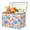 Color 4, variant on Jiaoprinted Japanese Flower Toy Storage Box Chest with Lid & Divider, Cherry Blossoms Foldable Toy Organizer Bin with Sturdy Handles for Nursery Living Room, 85L, 25"x13"x16"