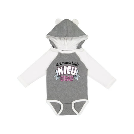 

Inktastic Meemaw s Little Nicu Grad in Pink with Banner Gift Baby Boy or Baby Girl Long Sleeve Bodysuit