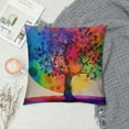 thumbnail image 2 of Nawypu  Tree Pillow Case, Colorful Tree Leaf Seems Butterfly  Cushion Cover Square Standard Home Decorative Throw Pillow for Men/Women Purple Green Blue, 2 of 5