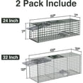 thumbnail image 5 of HOMESTEAD 2-Pack Live Animal Trap - Specialized for Raccoons, Opossums, Groundhogs, Skunks, Feral Cats, Squirrels - Heavy Duty Steel Traps, 1-Door, Green, Humane Catch & Release Animal Trap,89-302, 5 of 9