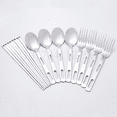 thumbnail image 4 of Portable Stainless Steel Tableware 4-piece Set Outdoor Camping Picnic Barbecue Supplies Fork Spoon Chopstick Storage Box (Orange), 4 of 7