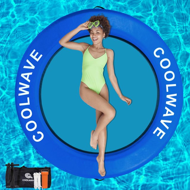 Hamaca Inflable Acuática COOLWAVE para Fiesta en la Piscina Azul