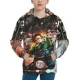 thumbnail image 5 of Demon Slayer Kids Pullover Hoodies 3d Print Hooded Sweatshirt With Packet For Boys Girls, 5 of 8