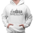 thumbnail image 2 of Skyline Barcelona Hoodie Sweatshirt Unisex Large White, 2 of 5