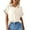 Beige, variant on SRZYMJ Womens Button Down Shirts Casual Short Sleeve Dress Shirt Textured Collared Summer Clothes Work Blouse