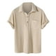 thumbnail image 3 of Camisas de verano KIHOUT para hombre, liquidación, moda de verano para hombre, camisas casuales de manga corta con botones en color liso., 3 of 3