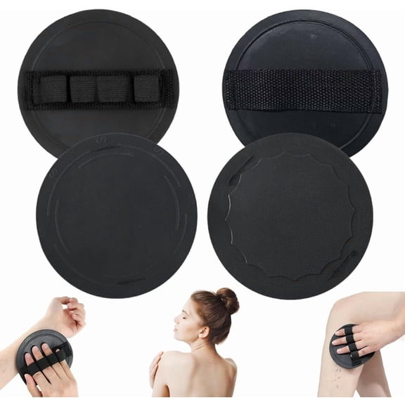 Silicone Body Scrubber Shower Brush 4 Pack for Bath Exfoliating and Skin Massage