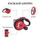 thumbnail image 5 of Correa retráctil WEIHJMXG para perros 26 pies con dispensador de bolsas y linterna color rojo, 5 of 5