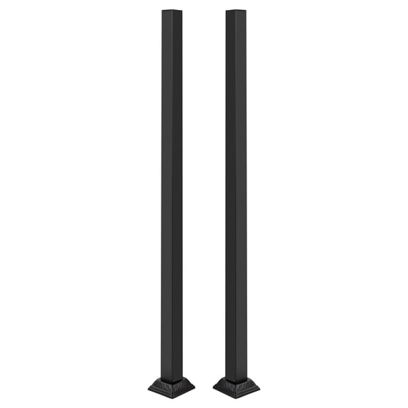 2X 38" Black Deck Railing Wrought Iron Handrail Post Kit