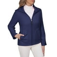 thumbnail image 5 of Loopsun Womens Outerwear Jackets, Winter Fleece Coats for Women, Women's Casual Solid Color Full Zipper Fleece Jacket Outerwear Navy, L, 5 of 5