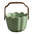 thumbnail image 1 of Cesta de fruta de cerámica de la vendimia Año Nuevo snack caja de almacenamiento de dulces bandeja de té creativa portátil cesta de fruta seca de alto aspecto, 1 of 6