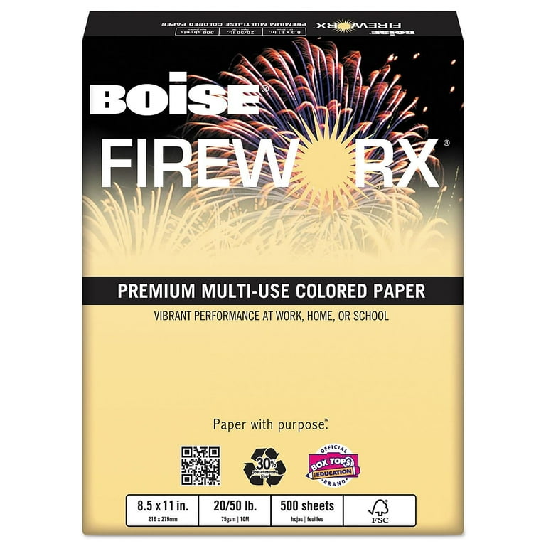 Boise FIREWORX 20lb Paper, 8.5 x 11, Boomin' Buff, 500