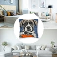 thumbnail image 5 of nygtbtfer Little Puppy Cute Cartoon Red Collar Dog Pillow Covers Pillowcases Home Decor Bed Couch Sofa Office Living Room Cushion for Dog Lovers Gifts White, 5 of 7
