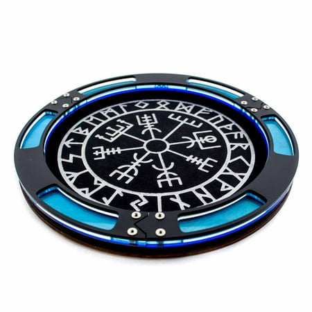 Sterling Silver Large Compass - Norse Compass Silver Line Dice Tray ~ By C4Labs