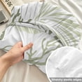 thumbnail image 4 of Twin Sze Fitted Sheet Set - Coastal Sage Green 2 Piece Bedding Sets 16" Deep Pocket Fitted Sheet with 1 Pillowcase, Ocean Coral Starfish Shell Modern Brushed Microfiber Hotel Luxury Bed Sheets, 4 of 9