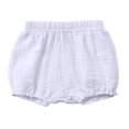 thumbnail image 7 of Toddler Girl Clothes Cotton Linen Summer Sleeveless Tank Top with Elastic Waist Bloomers Shorts Set Cute Baby Outfits (12 Months, White), 7 of 7