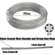 thumbnail image 2 of Kit para colgar cuerda de acero inoxidable, cuerda de alambre recubierta de acero inoxidable 304 de nailon resistente, guardacabos de acero inoxidable M2 304, con manguitos de engarce de aluminio, 2 of 5