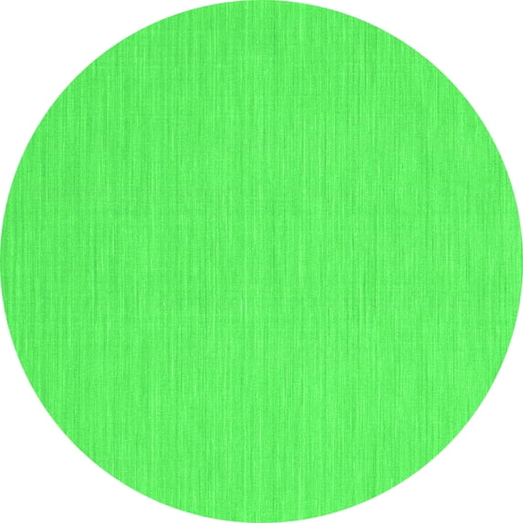 Ahgly Company Indoor Round Abstract Green Contemporary Area Rugs, 3' Round