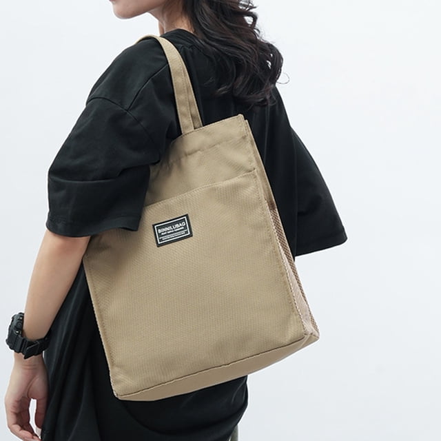 PRETXORVE Textbook Handbag Casual Canvas Men and Women Models Tote Tote Large Capacity File Shopper Receive High Volume
