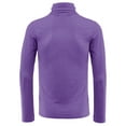 thumbnail image 3 of Unique Bargains Men's Pullover Lightweight Long Sleeve Top Turtleneck T-Shirt 40 Purple, 3 of 7