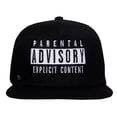 thumbnail image 1 of Gorra Plana Negra Unitalla Parental Advisory, 1 of 4