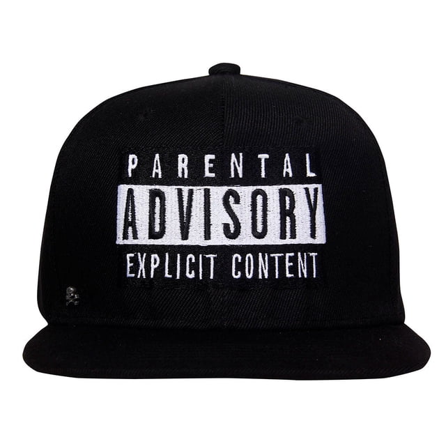 Gorra Plana Negra Unitalla Parental Advisory