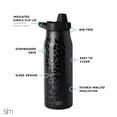 thumbnail image 2 of Botella de agua simple, moderna, filtrada, inoxidable, 1 litro, Black Leopard, 2 of 5