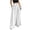 White, variant on cocolona Womens Summer Casual High Waist Palazzo Pants Elastic Waist Straight Wide Leg Dress Pants with Pockets