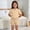 Beige, variant on Eltusu Girls Cotton Outfit Sets, Crewneck Comfort 2PC Short Sleeve Summer Clothes Sets Pink Size 6 T