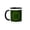 Black/White, variant on 3drose, Green Eden Mandala, 11oz Two-tone Black Mug