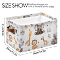 thumbnail image 3 of Ryvnso Cute Elephant Zoo Storage Basket Large Bin Foldable Boxes Toys Organizer 14.2x10.2x8.3in 2 PCs, 3 of 8