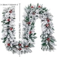 thumbnail image 3 of RBCKVXZ 6 Ft White Christmas Norfolk Pine Garland, 3 Fork Dense Real Touch Pine Garland Ornament, Realistic Artificial Pines Greenery Garlands for Christmas Holiday Mantle Fireplace Table Home Decor, 3 of 7