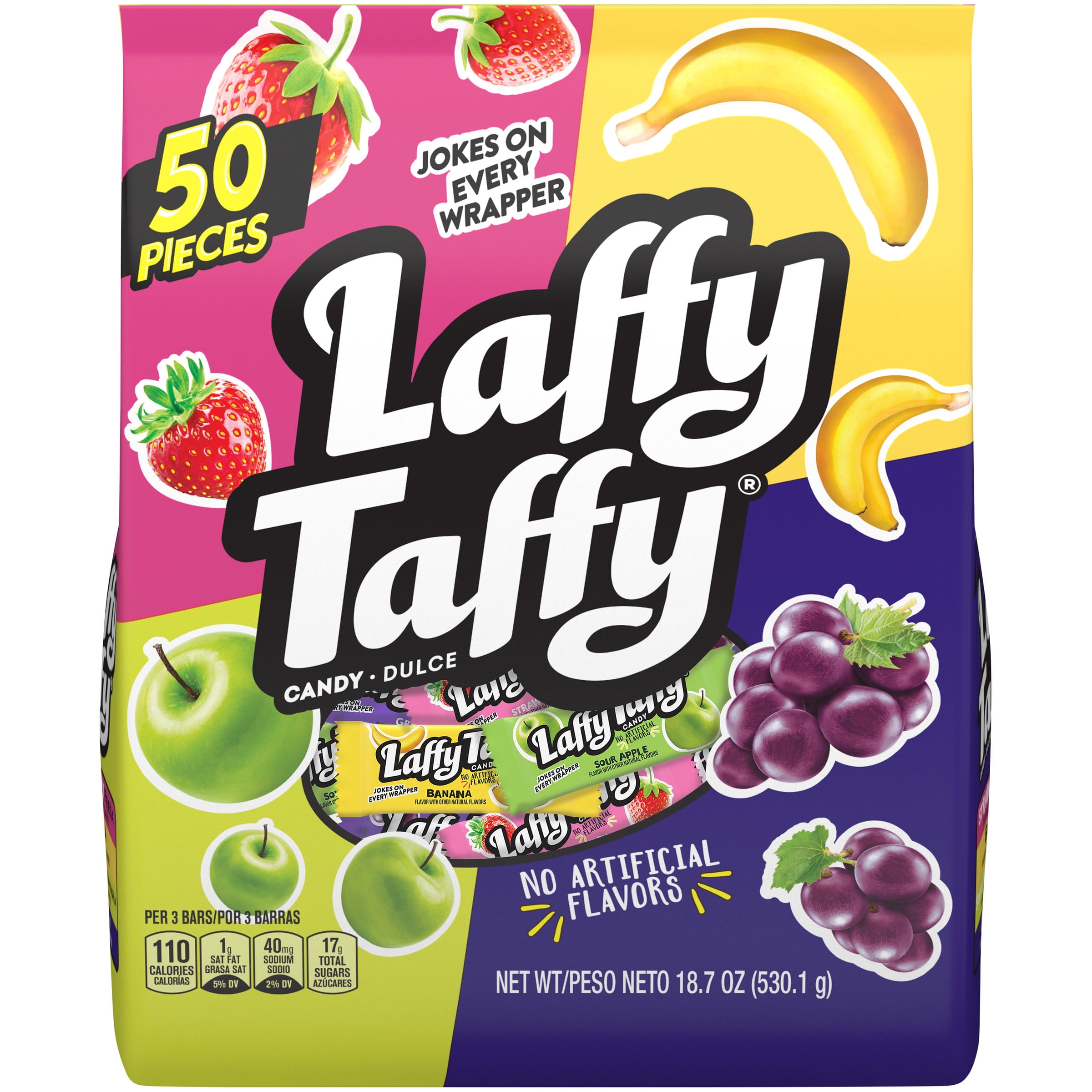 LAFFY TAFFY Candy Variety Pack 50 pc Bag