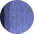 thumbnail image 1 of Ahgly Company Indoor Round Abstract Blue Modern Area Rugs, 6' Round, 1 of 4