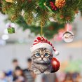 thumbnail image 1 of Adornos Navideños Colgante Plano Acrílico Con Forma De Gato Para Navidad Nuevos Adornos Para El Árbol De Navidad Artículos Para Fiestas Navideñas Adornos Para El Jardín, 1 of 2