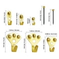 thumbnail image 2 of VEVOR 130 Pieces Picture Hanging Kit, 10lb, 20lb, 30lb, 50lb, 75lb and 100lb Picture Hangers, Metal Pictures Hanging Hooks with Nails for Mirror, Painting, Photo Frame on Drywall & Wooden Wall, Gold, 2 of 9