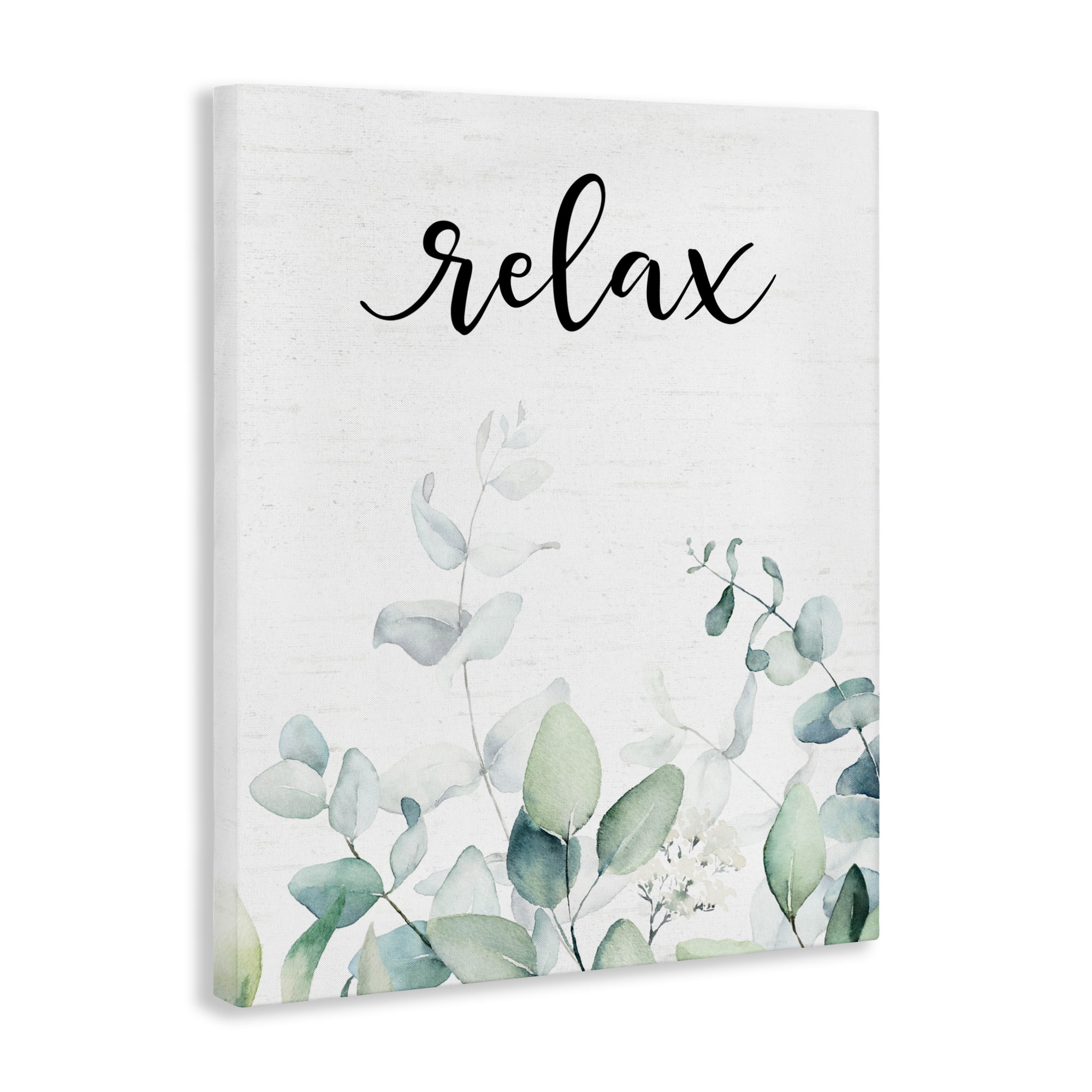 Relax Leafy Herbs Canvas Wall Art, design by Lettered and Lined